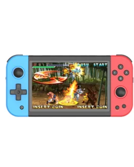 POWKIDDY X51 32GB 64GB 6000 لعبة وحدة تحكم ألعاب محمولة CPS FBA FC GB FC MD PS1 5 بوصة كبيرة شاشة لعبة أطفال لعبة لاعب يدعم تحكم مزدوج إخراج التلفزيون