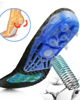 نعال داخلية داعمة لتقويم العظام للقدم المسطحة - حشوات سيليكون زنبركية لتخفيف التهاب اللفافة الأخمصية