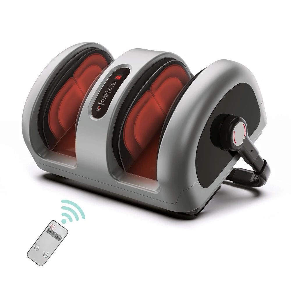 استرخي وجدد نشاطك مع جهاز تدليك القدم والساق 8872 من بينسر - تسخين سريع، شياتسو، جهاز تحكم عن بعد، مدلك للكاحل بعجن عميق