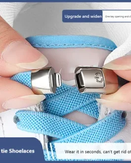 2023 No Tie Shoe Laces Press Lock Shoelaces Without Ties Elastic Laces Sneaker Kids Adult Widened Flat Shoelace for Shoes