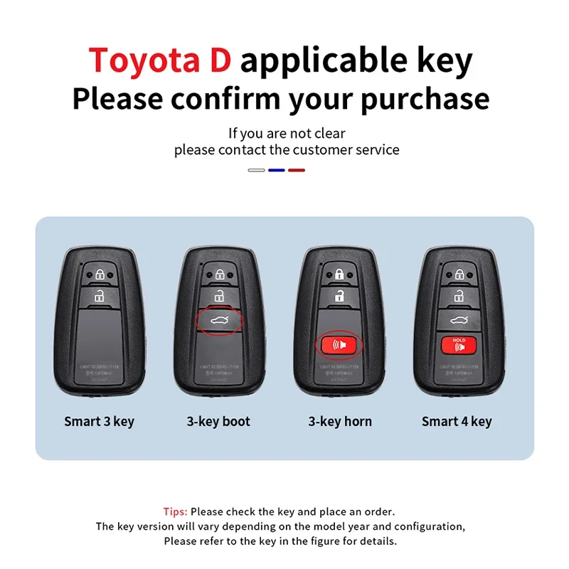 غطاء مفاتيح من سبيكة من ألياف الكربون ، حامل حافظة لسيارات تويوتا تشر ، برادو ، صولجان ، بريوس ، كامري ، كورولا ، RAV4 ، زنك ، way ، way ، 2