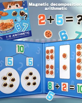 أدوات تعليمية لتعليم الرياضيات للأطفال ، لغز تعليمي ، لغز تعليمي ، تحلل الأرقام ، الجمع والطرح ، صفيف ذو عشرة إطارات 1