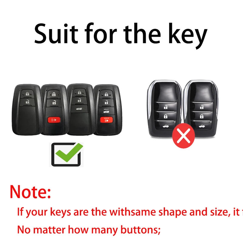 حامل غطاء غطاء مفتاح السيارة عن بعد لتويوتا ، موديلات RAV4 ، بريوس ، كامري ، كورولا ، تشر ، 47 ، RAV4 ، لاند كروزر ، برادو ، 2