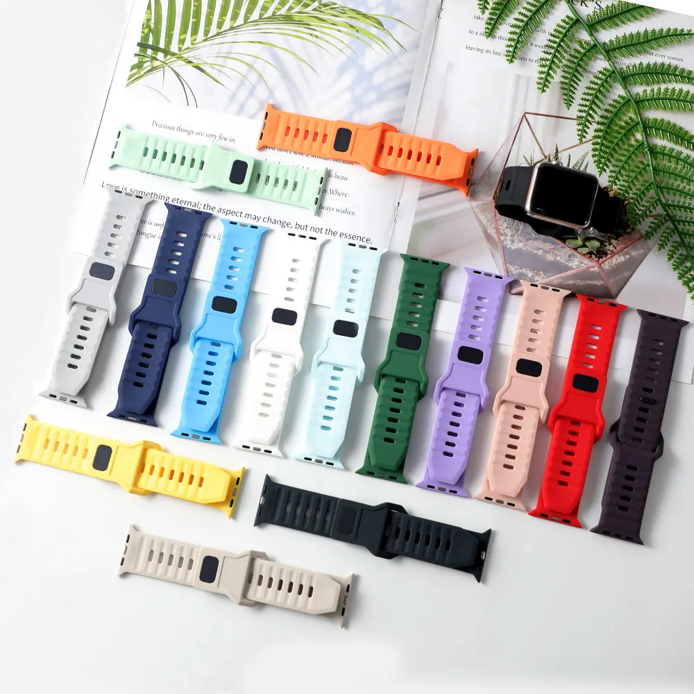 حزام من السيليكون لساعة أبل ، كوريا الرياضية ، سلسلة iWatch 9 ، 8 ، 7 ، 6 ، 3 ، SE ، Ultra 2 ، 45 ، 44 ، 49 ، 40 41 ، 38 ، من من 3