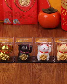 أتوماتيكية تعمل بالطاقة الشمسية تلوح القط تتويج الحظ ، ديكور المنزل ، ديكور المكتب ، زخرفة السيارة ، هدية عيد الميلاد 1