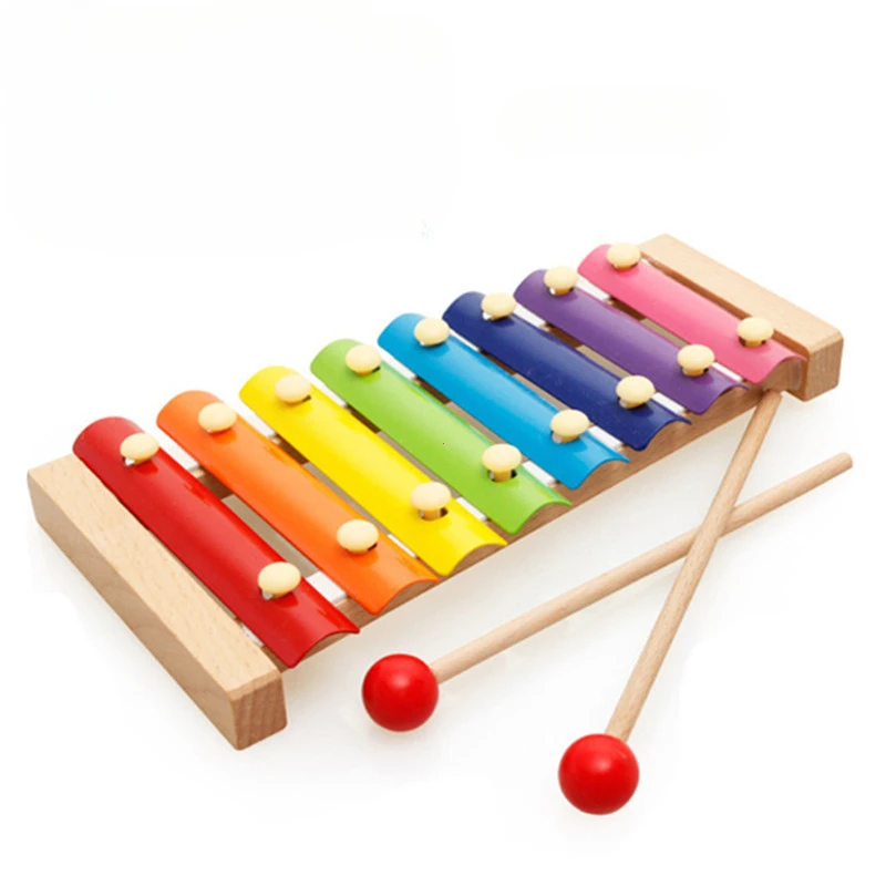 جهاز موسيقى Xylophone خشبي للطفل ، ألعاب مونتيسوري للرضع ، ألعاب التعلم المبكر لمرحلة ما قبل المدرسة ، من 0 إلى 12 شهرًا 6