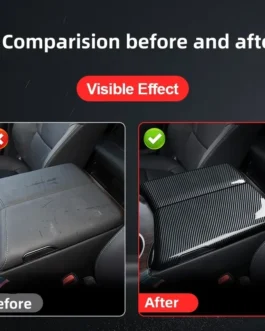 غطاء مسند ذراع الكونسول المركزي لتويوتا لاند كروزر LC300 ملصق ، ABS مضاد للخدش ، ملحقات الصندوق 1