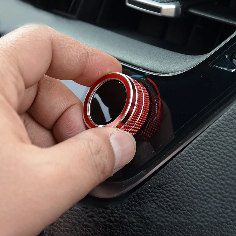 لتويوتا كورولا E210 2019 2020 2021 2022 2023 الهجين 2 قطعة سيارة أ/ج التحكم في المناخ لوحة التبديل زر المقابض غطاء الكسوة الدائري 5