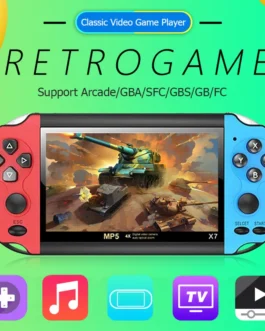 وحدة تحكم ألعاب الجيب X7 ، ألعاب كلاسيكية ، 8 جيجابايت ، AV ، تلفزيون خارج ، محمول ، مشغل MP3 ، MP4 ، مقاوم للغبار ، ديكور يحمل 1