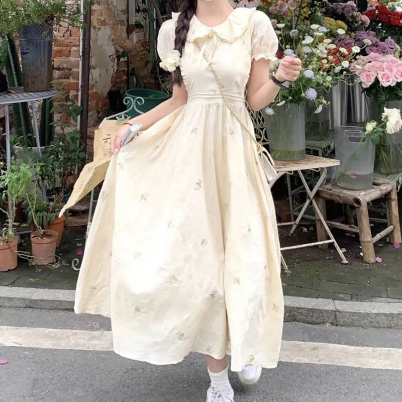 دمية مزاجية فرنسية ياقة فستان زهور للإناث ، كم فقاعة حلوة ، فستان خرافي ، جديد ، الصيف ، 2