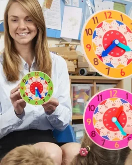 ألعاب مونتيسوري الخشبية للأطفال ، وقت التعلم ، الوسائل التعليمية ، الألعاب التعليمية للأطفال ، المدرسة الابتدائية ، لعبة ذكية 1