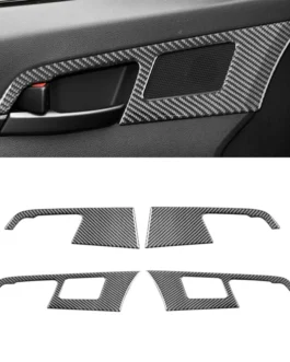إطار مقبض باب السيارة الداخلي من ألياف الكربون الناعمة ، ملحقات كسوة غطاء اللوحة ، مناسب لهيونداي إلنترا 1
