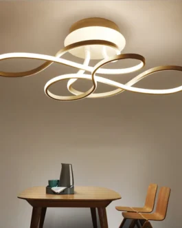 مصباح سقف LED إبداعي حديث ، تركيبات إضاءة لغرفة المعيشة ، غرفة النوم ، الدراسة ، المكتب ، أسود ، ذهبي ، من من من من نوع V 1