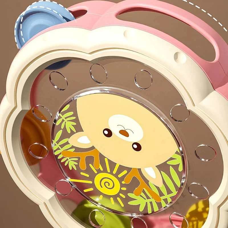 أدوات موسيقية من الدف للأطفال ، شخشيخة اهتزاز الطبل اليدوي ، قرع تعليمي تفاعلي ، لعبة الطبل اليدوي ، هدية للأطفال 4