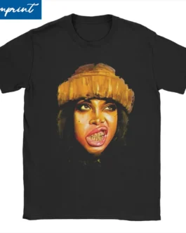 Erykah Badu خمر تي شيرت للرجال والنساء ، تي شيرت قصير الأكمام ، طاقم الرقبة ، ملابس قطنية نقية ، رائع ، وصل حديثًا 1