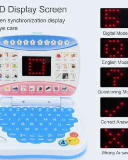 ألعاب تعليم اللغة الإلكترونية لمرحلة ما قبل المدرسة ، آلة تعليمية ، كمبيوتر محمول ، طفل ، طفل ، طفل ، تطوير ، مهارات إدراكية ، هدية 1