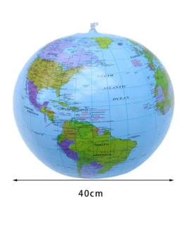 كرة أرضية قابلة للنفخ للأطفال والكبار ، 40 سنتيمتر ، سهلة القراءة ، الجغرافيا ، كرة الشاطئ ، تعلم المدرسة ، المعلم 1