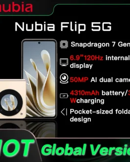 كاميرا Nubia-Flip 5G OLED مزدوجة ، هاتف أصلي ، من من من من من من من من نوع Nubia-Flip ، إصدار عالمي متعدد اللغات ، بطارية تدعم إصدار عالمي ، جديد 1