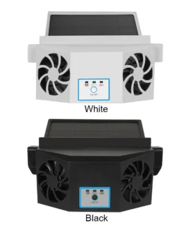 مروحة تبريد السيارة ، الشحن بالطاقة الشمسية ، مروحة تبريد أوتوماتيكية ، نظام تهوية المبرد ، مشعاع عادم الهواء برأسين ، قطع غيار السيارات ، 1