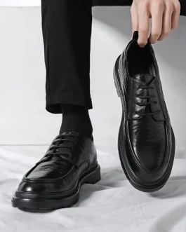 أحذية جلدية سوداء للرجال ، أحذية قيادة ، موضة غير رسمية ، مصمم فاخر ، شحن مجاني ، مقاس كبير 38-48 1