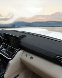 غطاء لوحة عدادات السيارة المضاد للأضواء فوق بنفر ، جلد بلوري ، ظل الشمس ، حصيرة لوحة العدادات ، وسادة واقية مانعة للإنزلاق لتويوتا لاند كروزر LC300 1