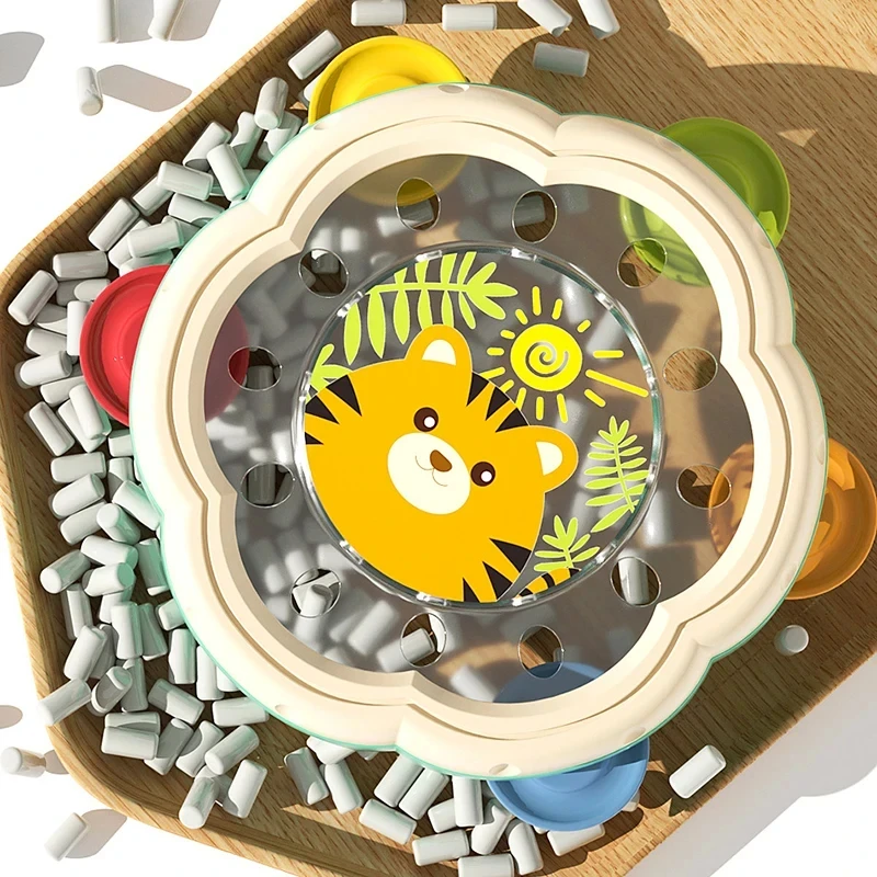 أدوات موسيقية من الدف للأطفال ، شخشيخة اهتزاز الطبل اليدوي ، قرع تعليمي تفاعلي ، لعبة الطبل اليدوي ، هدية للأطفال 5