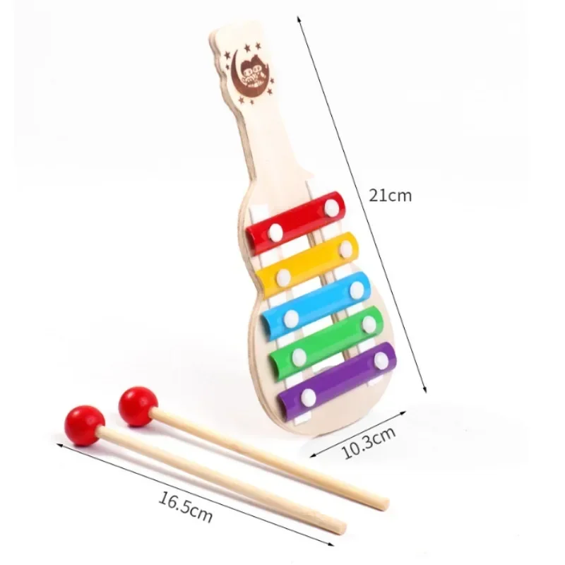 جهاز موسيقى Xylophone خشبي للطفل ، ألعاب مونتيسوري للرضع ، ألعاب التعلم المبكر لمرحلة ما قبل المدرسة ، من 0 إلى 12 شهرًا 5