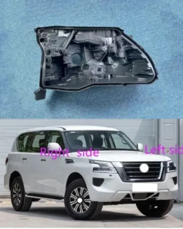 استبدال الفانوس الأمامي لسيارة نيسان باترول أرمادا ، الغلاف الخلفي الأسود ، المصباح الأمامي ، * ، من من من من الخلف ، من من من الخلف 1