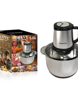 محضرة طعام كهربائية للمطبخ ، مفرمة لحم ، مفرمة طعام مع 4 شفرات حادة كبيرة قطاعة خضروات ، 3 سرعات ، واي وات 1