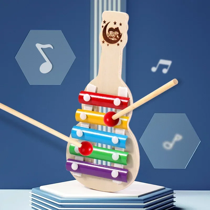 جهاز موسيقى Xylophone خشبي للطفل ، ألعاب مونتيسوري للرضع ، ألعاب التعلم المبكر لمرحلة ما قبل المدرسة ، من 0 إلى 12 شهرًا 1