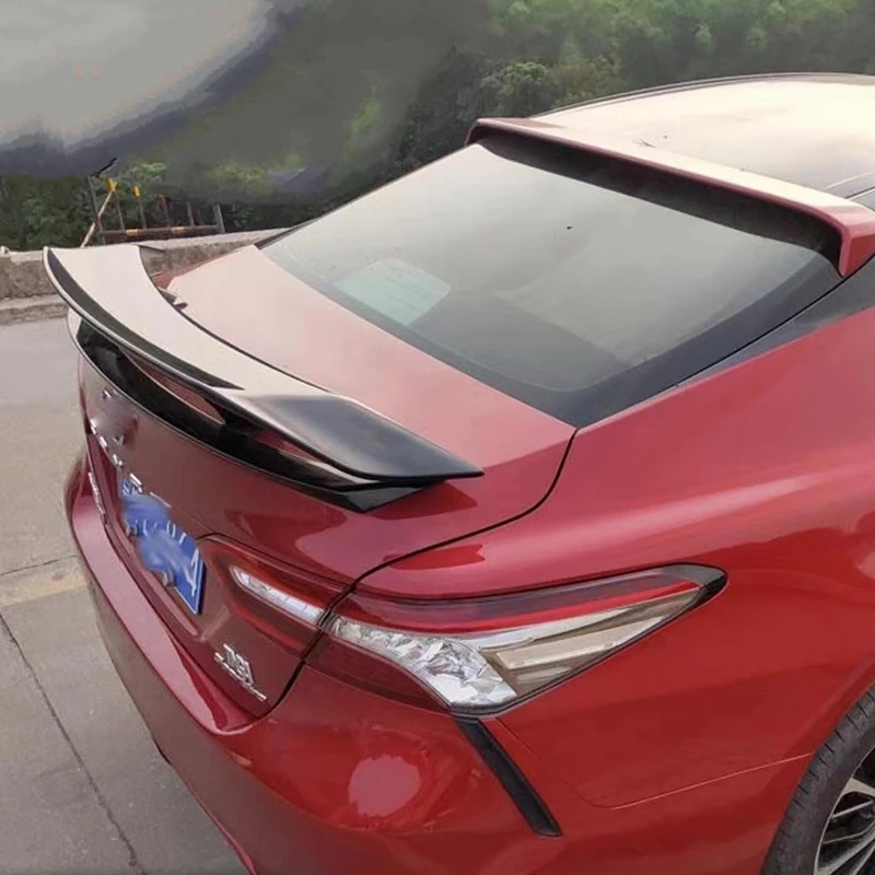 جناح أسود من مادة ABS ، طقم تعديل غطاء خلفي ، مناسب لتويوتا كامري ، صندوق السيارة الخلفي الكربوني ، ورياضة من من من من من من مادة الكربون 3